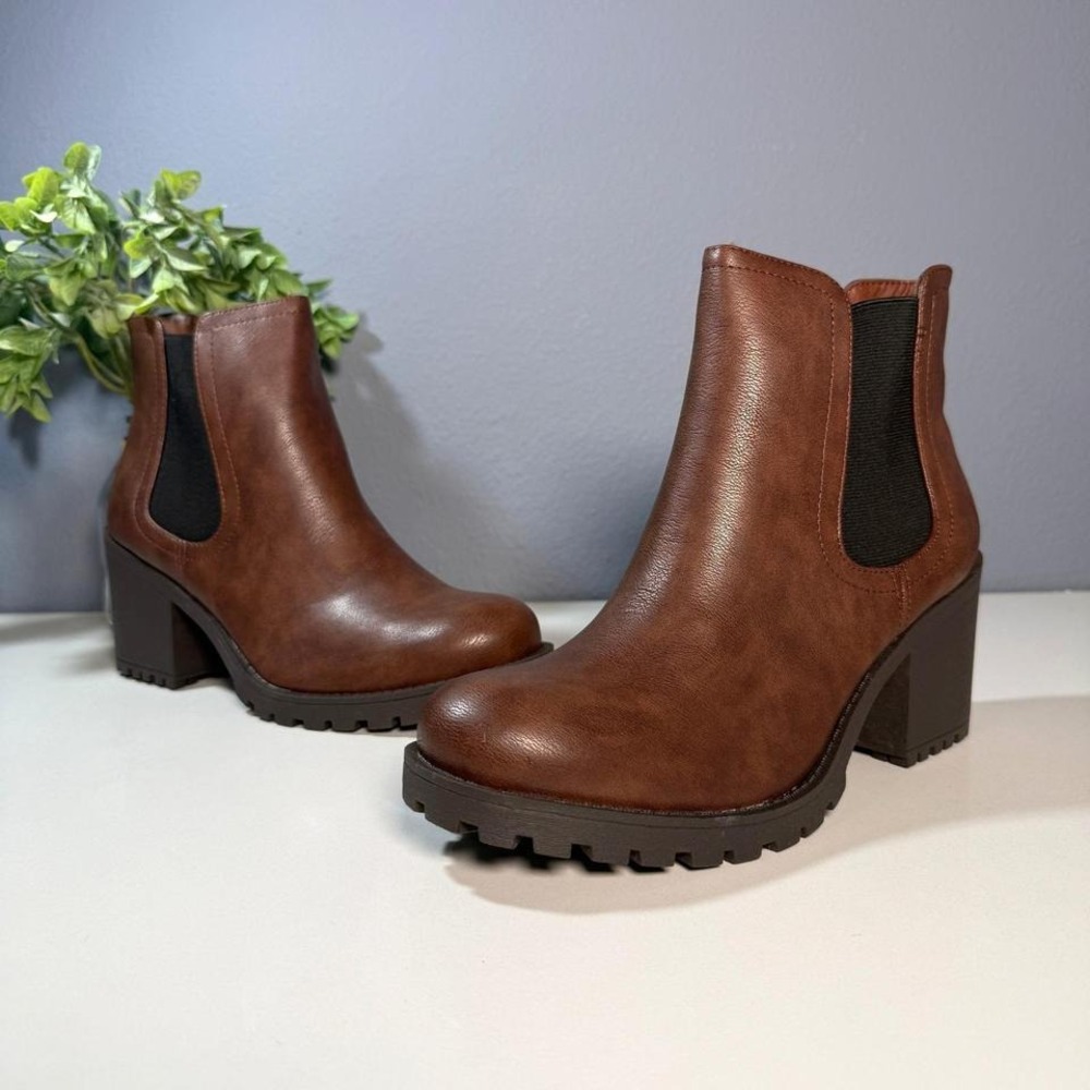 Sun‎ + Stone Women's Brown Heeled Ankle Boots Size 10 M - Picture 3 of 7